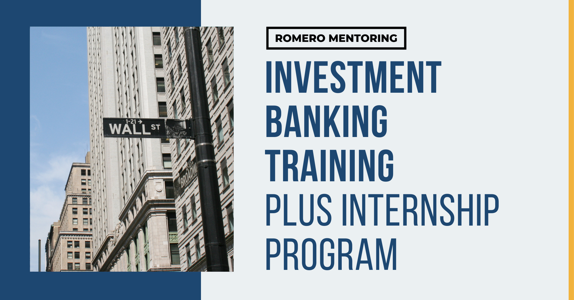 Investment Banking Training Plus Internship Program